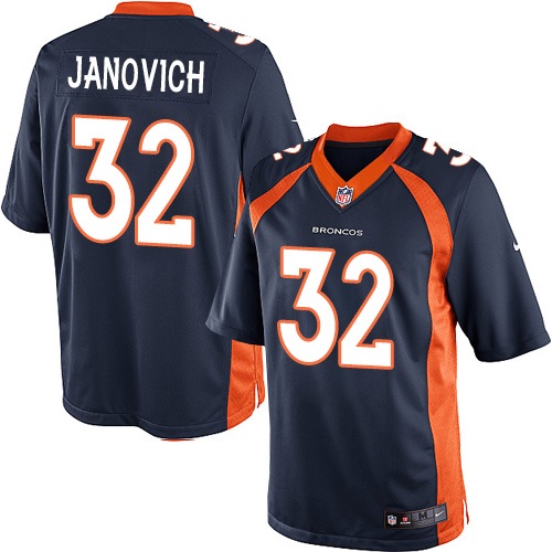 Youth Elite Andy Janovich Nike Jersey Navy Blue Alternate - #32 NFL Denver Broncos